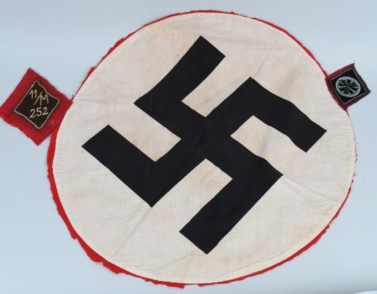 WWII NAZI GERMAN NSKK FLAG REMNANTS