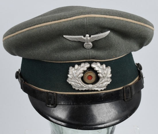 WWII NAZI GERMAN ARMY INFANTRY EM/NCO'S VISOR CAP