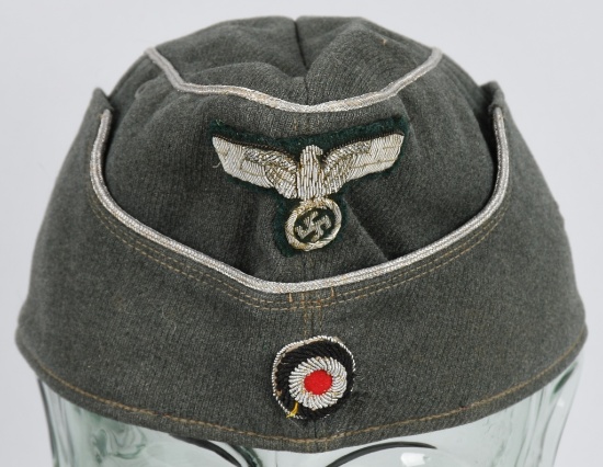 WWII NAZI GERMAN ARMY OFFICER'S M38 OVERSEAS CAP