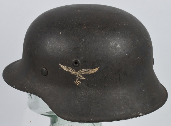 WWII NAZI GERMAN LUFTWAFFE M42 SINGLE DECAL HELMET