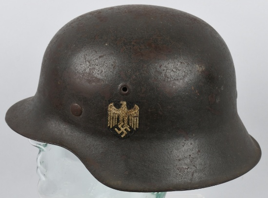 WWII NAZI GERMAN M42 ARMY HELMET W/ LINER