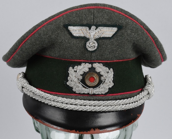 WWII NAZI GERMAN PANZER OFFICER'S VISOR HAT