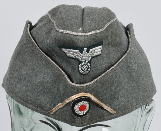 WWII NAZI GERMAN INFANTRY OFFICER'S OVERSEAS CAP