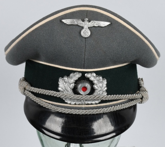 WWII NAZI GERMAN WEHRMACHT INFANTRY VISOR HAT