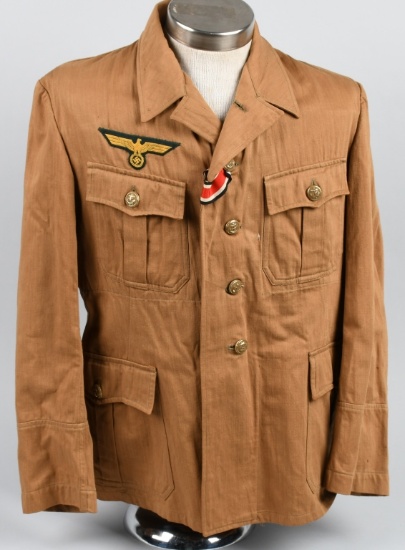 WWII NAZI GERMAN KREIGSMARINE M1940 TROPICAL TUNIC