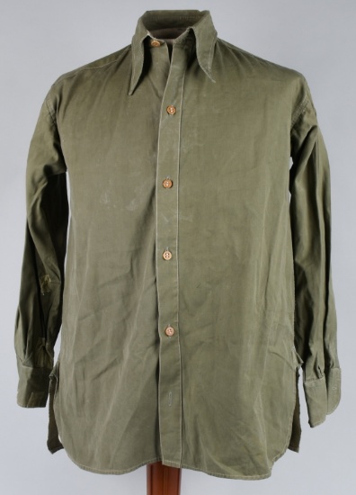 WWII NAZI GERMAN ARMY ISSUE LONG SLEEVE SHIRT