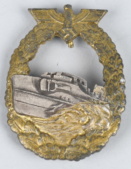 WWII NAZI GERMAN KRIEGSMARINE S-BOAT WAR BADGE