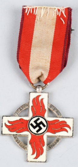 WWII GERMAN NAZI 2ND CLASS FIRE BRIGADE MEDAL