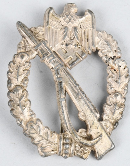 WWII NAZI GERMAN INFANTRY ASSAULT BADGE IN SILVER
