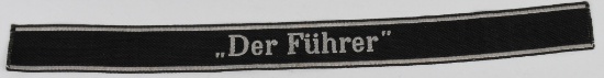 WWII NAZI GERMAN "DER FÜHRER" EM/NCO'S CUFFTITLE