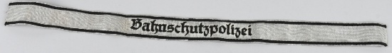 WWII NAZI GERMAN BAHNSCHUTZPOLIZEI CUFFTILE