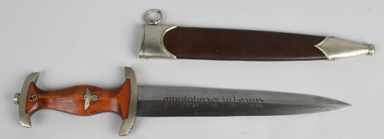 WWII NAZI GERMAN M33 SA DAGGER BY AUGUST BICKEL