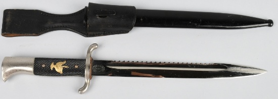 WWII NAZI FEUERSCHUTZPOLIZEI SAW-BACKED BAYONET
