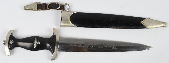 WWII NAZI SS M33 GROUND RÖHM DEDICATION DAGGER