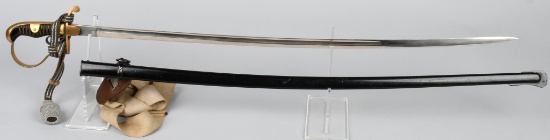 WWII NAZI GERMAN EM/NCO SWORD BY ALCOSO W/ HANGER
