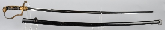 WWII NAZI GERMAN LION HEAD OFFICERS SWORD ANTON W