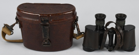 WWII CASED 6 X 30 POWER ISSUE FIELD BINOCULARS