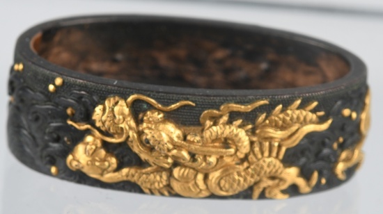 JAPANESE GOLD DECORATED KATANA FUCHI