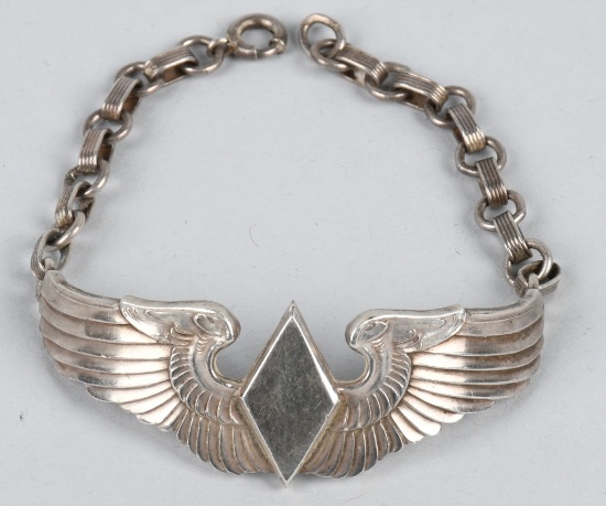 WWII WASP PILOT NAMED JOSTEN WINGS / BRACELET