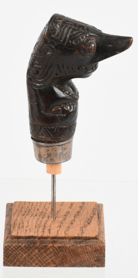 SUMATRA INDO MALAY WOOD KERIS KRIS HANDLE ca 19 C