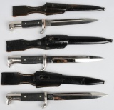 WWII NAZI GERMAN LOT OF 3 DRESS BAYONETS W/ FROGS
