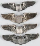 WWII US ARMY AIR CORPS PILOT WINGS LOT of 4 STERG