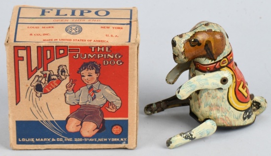 MARX Tin Windup FLIPO THE DOG w/ BOX