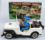 JAPAN Battery Op POLICE PATROL JEEP w/ BOX