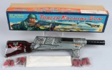 JAPAN Tin Crank Action TRACER MACHINE GUN w/ BOX