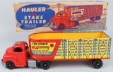 MARX HAULER & STAKE TRAILER w/ BOX