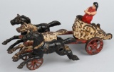 EARLY HUBLEY cast iron HORSE DRAWN CHARIOT