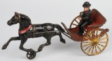 EARLY HUBLEY cast iron HORSE DRAWN OPEN CART