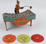 WOLVERINE Tin Windup XYLOPHONE w/ 3 RECORDS
