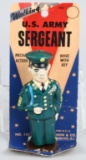 CHEIN Tin Windup U.S. ARMY SERGEANT w/ CARD