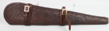 HIGH QUALITY HAND TOOLED SADDLE LEATHER SCABBARD