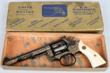 BOXED & ENGRAVED S&W K-38 MASTERPIECE REVOLVER