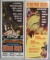 2- 1950s-60's HORROR COLOR INSERT MOVIE POSTERS