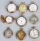 9- VINTAGE POCKET WATCHES