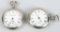 2- ELGIN POCKET WATCHES 18-S, 7-J, 1885 & 1895