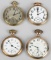 3- VINTAGE POCKET WATCHES 16-S , 12-S