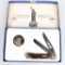 1986 CASE LIBERTY POCKET KNIFE & SILVER COIN