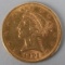 1901S $5 US GOLD LIBERTY