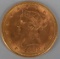 1882 US LIBERTY HEAD GOLD $10, UNGRADED