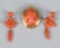 VICTORIAN CORAL PIN/PENDANT & EAR RINGS