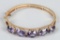 14k GOLD ALEXANDRITE BANGLE BRACELET