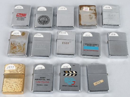 14- ZIPPO VINTAGE LIGHTERS