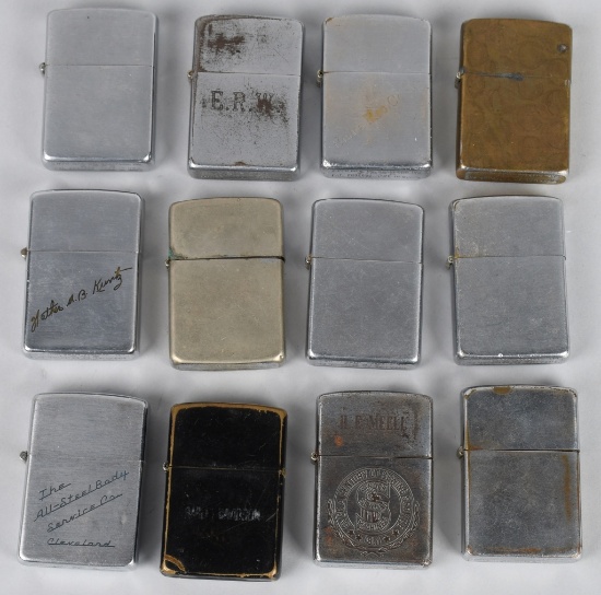 12- ZIPPO EARLY LIGHTERS