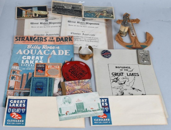 1936-37 GREAT LAKES EXPOSITION SOUVENIR LOT
