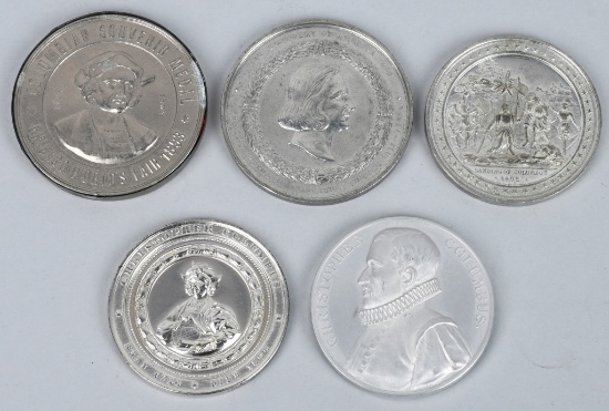 5- 1893 COLUMBIAN EXPOSITION MEDALS