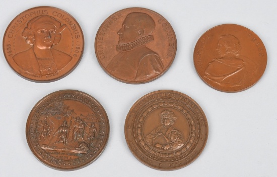5- 1893 COLUMBIAN EXPOSITION MEDALS